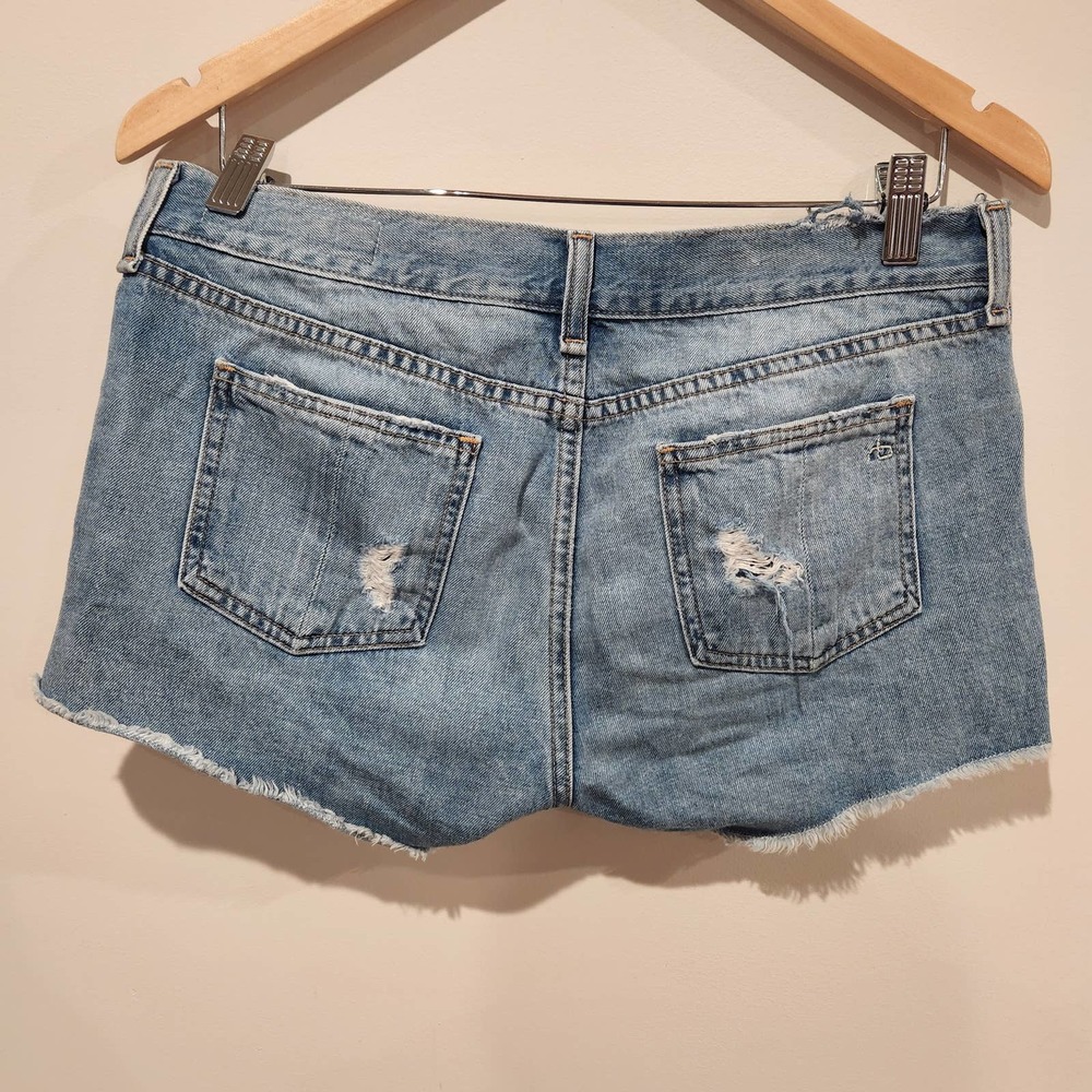 Rag & Bone Womens Distressed Cut Off Raw Hem Denim Jean Shorts Size 26 - Picture 2 of 7